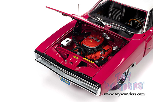 Auto World - American Muscle | Dodge Charger R/T SE 440 Class of '70 50th Anniversary (1970, 1/18 scale diecast model car, Panther Pink) AMM1215