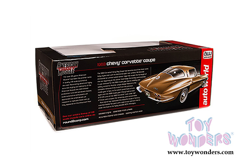 Auto World - American Muscle | Chevrolet&reg; Corvette&reg; Stingray Coupe (1963, 1/18 scale diecast model car, Saddle Tan) AMM1222