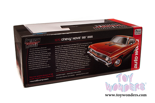 Auto World American Muscle - Chevrolet&reg; Nova&reg; SS&reg; 396 Hardtop (1970, 1/18 scale diecast model car, Hugger Orange) AMM1226