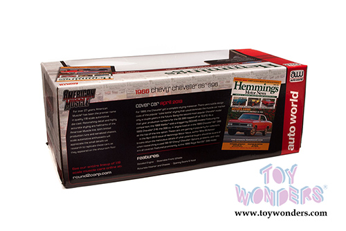 Auto World American Muscle - Hemmings Motor News | Chevrolet&reg; Chevelle&reg; SS 396 Magazine Cover Car (April 2013) (1966, 1/18 scale diecast model car, Regal Red) AMM1233