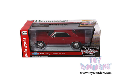 Auto World American Muscle - Hemmings Motor News | Chevrolet&reg; Chevelle&reg; SS 396 Magazine Cover Car (April 2013) (1966, 1/18 scale diecast model car, Regal Red) AMM1233