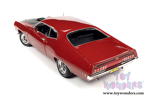 Auto World American Muscle - Ford Torino Cobra Class of '70 50th Anniversary (1970, 1/18 scale diecast model car, Candy Apple Red/Black) AMM1234