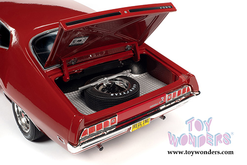 Auto World American Muscle - Ford Torino Cobra Class of '70 50th Anniversary (1970, 1/18 scale diecast model car, Candy Apple Red/Black) AMM1234