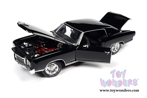 Auto World - American Muscle | Chevrolet&reg; Monte Carlo SS 454 Hardtop Class of '70 50th Anniversary (1970, 1/18 scale diecast model car, Tuxedo Black) AMM1237