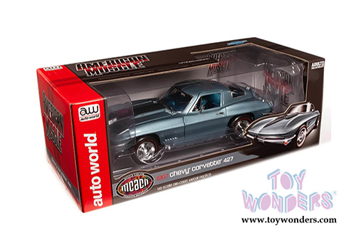 Auto World American Muscle - Chevrolet&reg; Corvette&reg; 427 Hardtop Muscle Car & Corvette Nationals (MCACN) (1967, 1/18 scale diecast model car, Elkhart Blue) AMM1241