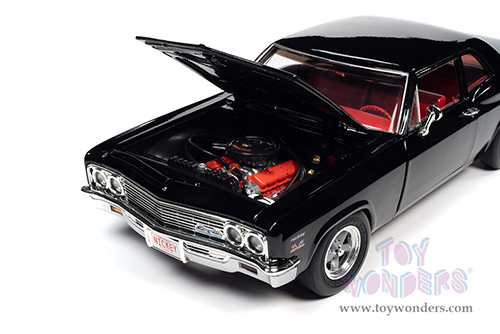 Auto World - American Muscle 30th Anniversary | Nickey&reg; Chevrolet&reg; Biscayne Coupe (1966, 1/18 scale diecast model car, Tuxedo Black) AMM1259
