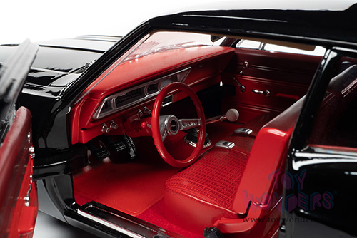 Auto World - American Muscle 30th Anniversary | Nickey&reg; Chevrolet&reg; Biscayne Coupe (1966, 1/18 scale diecast model car, Tuxedo Black) AMM1259