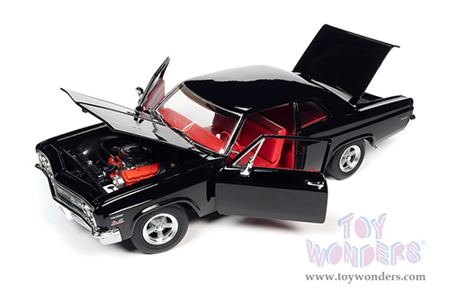 Auto World - American Muscle 30th Anniversary | Nickey&reg; Chevrolet&reg; Biscayne Coupe (1966, 1/18 scale diecast model car, Tuxedo Black) AMM1259