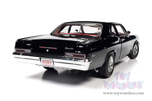 Auto World - American Muscle 30th Anniversary | Nickey&reg; Chevrolet&reg; Biscayne Coupe (1966, 1/18 scale diecast model car, Tuxedo Black) AMM1259