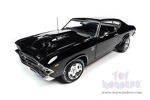 Auto World - American Muscle 30th Anniversary | Baldwin Motion Chevelle SS 427 Phase III Hardtop (1969, 1/18 scale diecast model car, Tuxedo Black) AMM1269