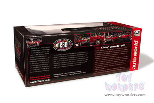 Auto World American Muscle - Chevrolet® Chevelle SS Z16  Muscle Car & Corvette Nationals (MCACN) (1965, 1/18 scale diecast model car, Regal Red) AMM1272