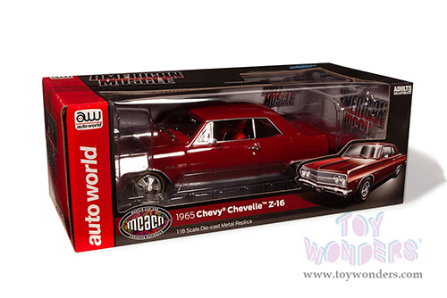 Auto World American Muscle - Chevrolet® Chevelle SS Z16  Muscle Car & Corvette Nationals (MCACN) (1965, 1/18 scale diecast model car, Regal Red) AMM1272