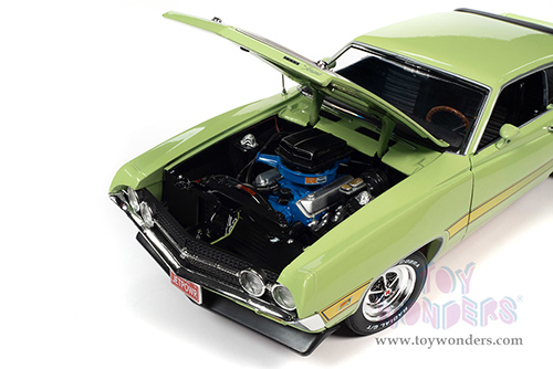 Auto World - American Muscle | Ford Torino Cobra Class of 1971 (1971, 1/18 scale diecast model car, Grabber Lime/Matte Black) AMM1278