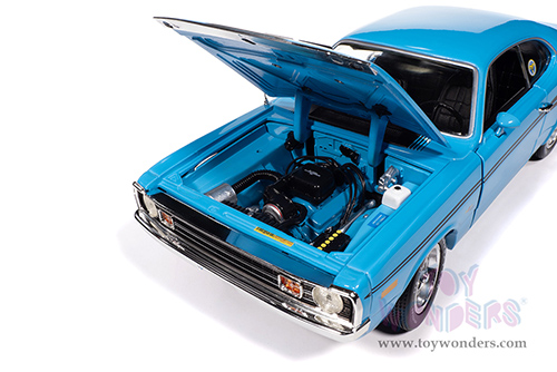 Auto World American Muscle - Dodge Demon GSS "Mecum Auctions" (1972, 1/18 scale diecast model car, Petty Blue/Black stripes) AMM1345 MAP: $104.99