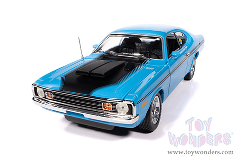 Auto World American Muscle - Dodge Demon GSS "Mecum Auctions" (1972, 1/18 scale diecast model car, Petty Blue/Black stripes) AMM1345 MAP: $104.99