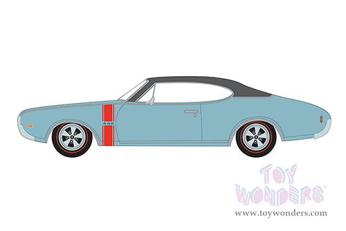 Auto World - Hemmings Motor News | Oldsmobile® 442™ W30 Holiday Coupe Magazine Cover Car (July 2023) (1968, 1/18 scale diecast model car, Teal Frost) AMM1350 MAP: $104.99