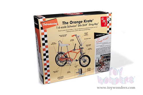 AMT - Schwinn&reg; Stik-Shift Sting-Ray&reg; "The Orange Krate&reg;" Bicycle (1969, 1/6 scale diecast model bike, Orange) AMTD001/12