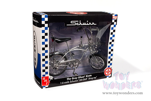 AMT - Schwinn&reg; Stik-Shift Sting-Ray&reg; "The Grey Ghost&reg; Krate" Bicycle (1971, 1/6 scale diecast model bike, Grey) AMTD003/12