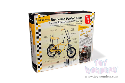AMT - Schwinn&reg; Stik-Shift Sting-Ray&reg; "The Lemon Peeler&reg; Krate" Bicycle (1970, 1/6 scale diecast model bike, Yellow) AMTD005/12