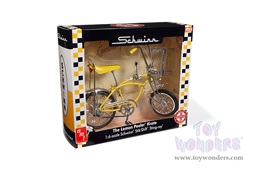 AMT - Schwinn&reg; Stik-Shift Sting-Ray&reg; "The Lemon Peeler&reg; Krate" Bicycle (1970, 1/6 scale diecast model bike, Yellow) AMTD005/12