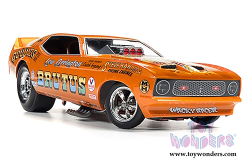 Auto World Legends - Brutus Ford Mustang NHRA Funny Car (1971, 1/18 scale diecast model car, Orange) AW1169