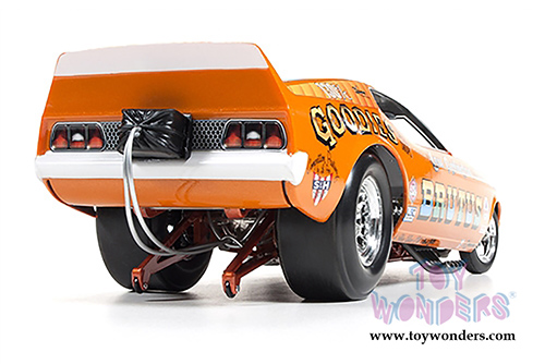 Auto World Legends - Brutus Ford Mustang NHRA Funny Car (1971, 1/18 scale diecast model car, Orange) AW1169