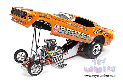 Auto World Legends - Brutus Ford Mustang NHRA Funny Car (1971, 1/18 scale diecast model car, Orange) AW1169
