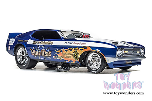 Auto World Legends - Richard Tharp Blue Max Ford Mustang NHRA Funny Car (1971, 1/18 scale diecast model car, Blue w/ White Stripes) AW1171