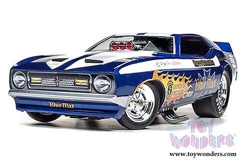 Auto World Legends - Richard Tharp Blue Max Ford Mustang NHRA Funny Car (1971, 1/18 scale diecast model car, Blue w/ White Stripes) AW1171