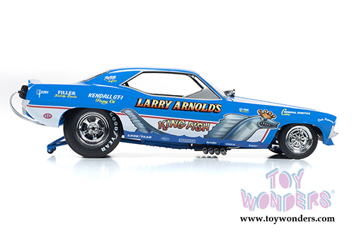 Auto World Legends - Larry Arnolds's King fish Plymouth Cuda NHRA Funny Car (1970, 1/18 scale diecast model car, Blue) AW1173