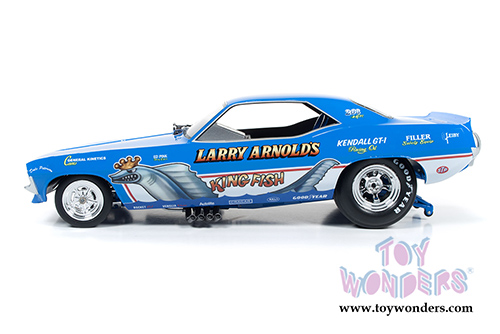 Auto World Legends - Larry Arnolds's King fish Plymouth Cuda NHRA Funny Car (1970, 1/18 scale diecast model car, Blue) AW1173