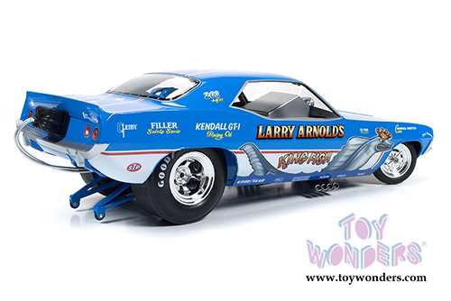Auto World Legends - Larry Arnolds's King fish Plymouth Cuda NHRA Funny Car (1970, 1/18 scale diecast model car, Blue) AW1173