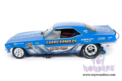 Auto World Legends - Larry Arnolds's King fish Plymouth Cuda NHRA Funny Car (1970, 1/18 scale diecast model car, Blue) AW1173