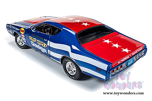 Auto World - Rod Shop Dodge Charger Super Bee (Dave Boertman) (1971, 1/18 scale diecast model car, Blue with Red and white) AW224