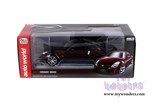 Auto World - Nissan 350 Coupe (2003, 1/18 scale diecast model car, Maroon) AW240