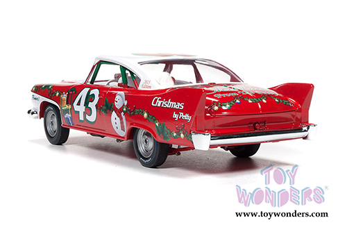 Auto World - Richard Petty #43 Plymouth Fury Christmas Edition Hard Top (1960, 1/24 scale diecast model car, Red, White & Green) AW24003