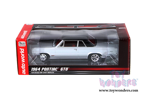 Auto World - Pontiac GTO Hardtop (1964, 1/24 scale diecast model car, Grey) AW24007