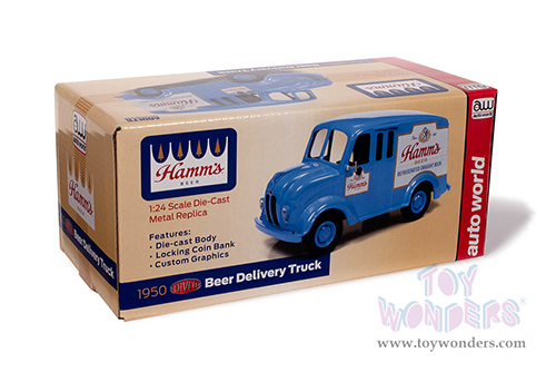 Auto World - Divco Delivery Truck - Hamm's Beer (1950, 1/24 scale diecast model car, Sky Blue) AW24013