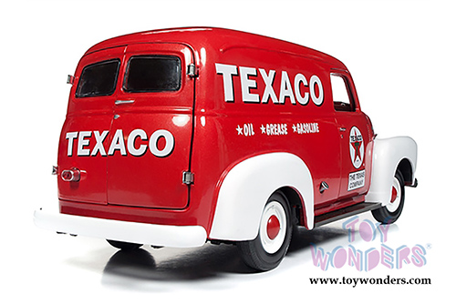 Auto World - Texaco® Oil Chevrolet® Panel Delivery Truck (1948, 1/18 scale diecast model car, Red/White) AW248