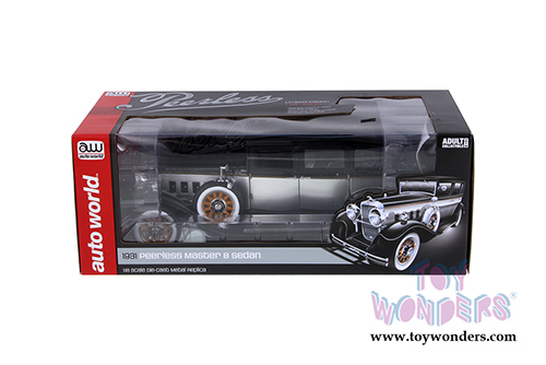 Auto World - Peerless Master 8 Sedan (1931, 1/18 scale diecast model car, Black/Silver) AW252