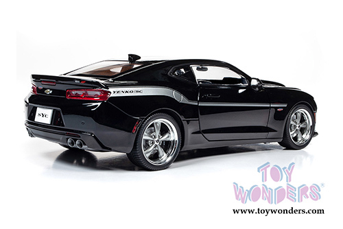 Auto World - Muscle Cars USA | Yenko&reg; Stage 1 Chevy&reg; Camaro&reg; Hardtop (2018, 1/18 scale diecast model car, Mosaic Black/Silver stripes) AW254