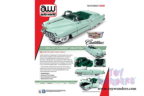 Auto World - Cadillac&reg; Eldorado&trade; Convertible (1953, 1/18 scale diecast model car, Gloss Light Green) AW260