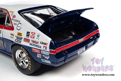 Auto World Legends - AMC AMX S/S Drag on Lady "Legends of the Quarter Mile" Muscle Car & Corvette Nationals (MCACN) (1969, 1/18 scale diecast model car, Red/White/Blue/Black) AW267