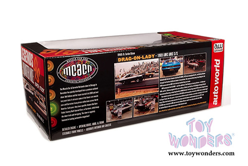 Auto World Legends - AMC AMX S/S Drag on Lady "Legends of the Quarter Mile" Muscle Car & Corvette Nationals (MCACN) (1969, 1/18 scale diecast model car, Red/White/Blue/Black) AW267