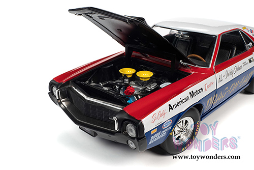 Auto World Legends - AMC AMX S/S Drag on Lady "Legends of the Quarter Mile" Muscle Car & Corvette Nationals (MCACN) (1969, 1/18 scale diecast model car, Red/White/Blue/Black) AW267