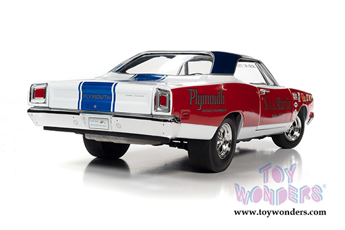 Auto World Legends of the Quarter Mile - Plymouth Road Runner "Sox & Martin" (1969, 1/18 scale diecast model car, Red/White/Blue) AW276