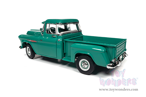 Auto World - Hemmings Motor News | Chevrolet&reg; 3100 Stepside Pickup Truck Magazine Cover Car (June 2020) (1957, 1/18 scale diecast model car, Ocean Green) AW293