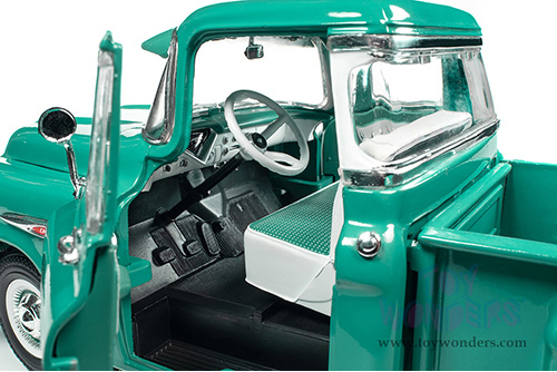 Auto World - Hemmings Motor News | Chevrolet&reg; 3100 Stepside Pickup Truck Magazine Cover Car (June 2020) (1957, 1/18 scale diecast model car, Ocean Green) AW293