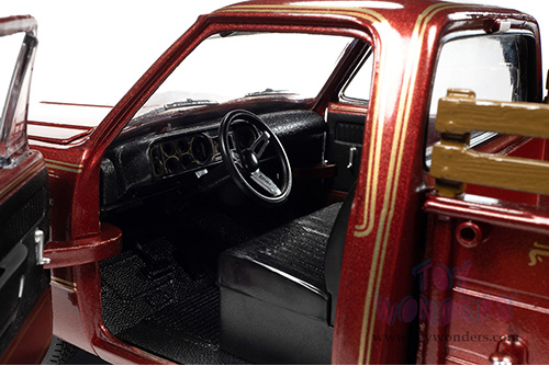 Auto World - Dodge Warlock II D100 Utiline Pickup Truck (1979, 1/18 scale diecast model car, Canyon Red with Gold Striping) AW298