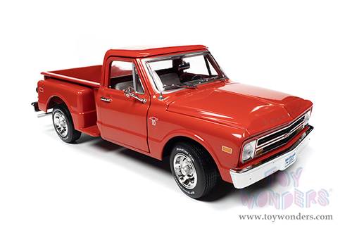 Auto World - Chevrolet® C-10™ Stepside Pickup Truck (1968, 1/18 scale diecast model car, Red) AW300